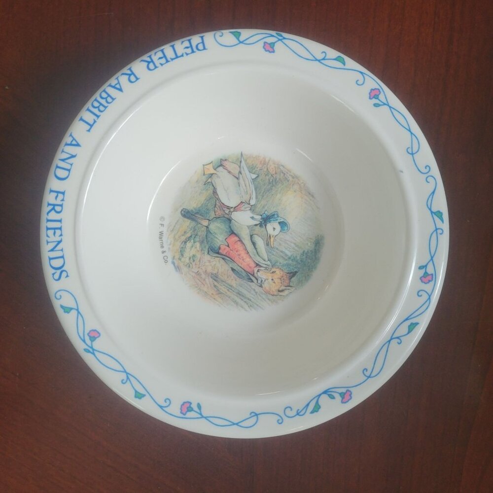 Peter Rabbit & Friends Eden China Bowl 5.5" Childrens Dish With Illustrations